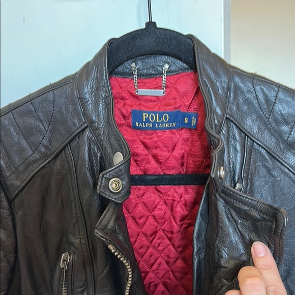 Polo Ralph Lauren Black Leather Moto Jacket | Real Cowhide | Women’s Size Small - Picture 10 of 13